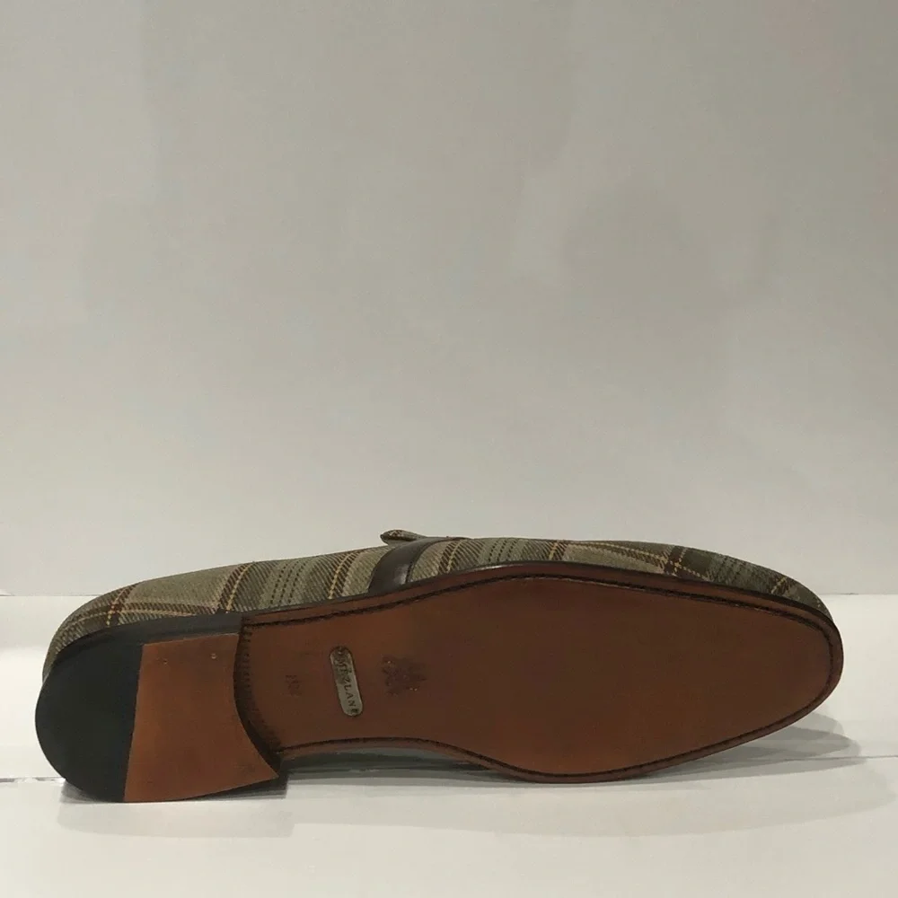 Mezlan shoes slip on loafer taupe/brown size 12